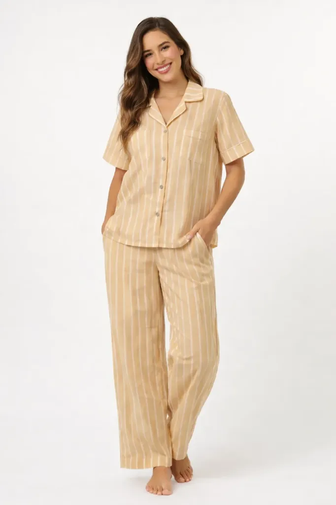 [VA055(S)] VA055 SET PANT. CAMISA RAYAS AMARILLAS #8 (S)