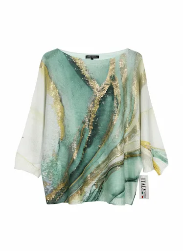 [9083Q] Saco estampado dorado