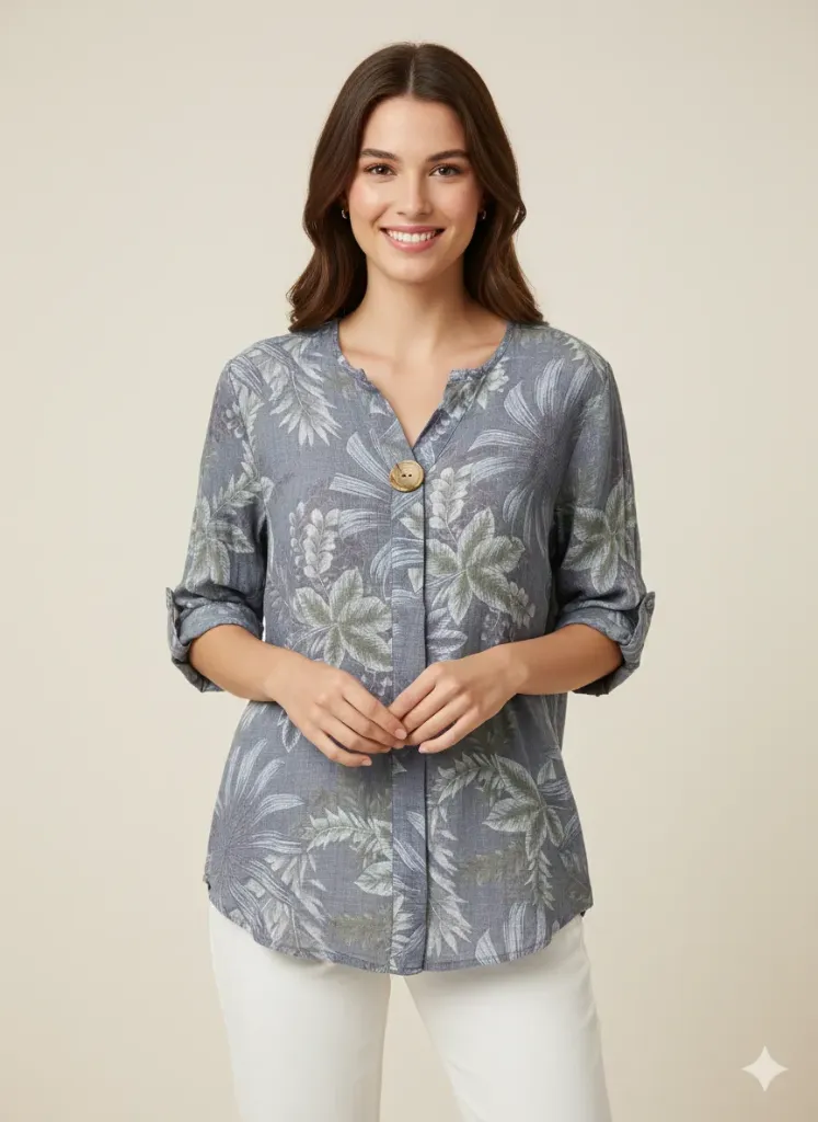 [10881] BLUSA 10881 100%LINO #15